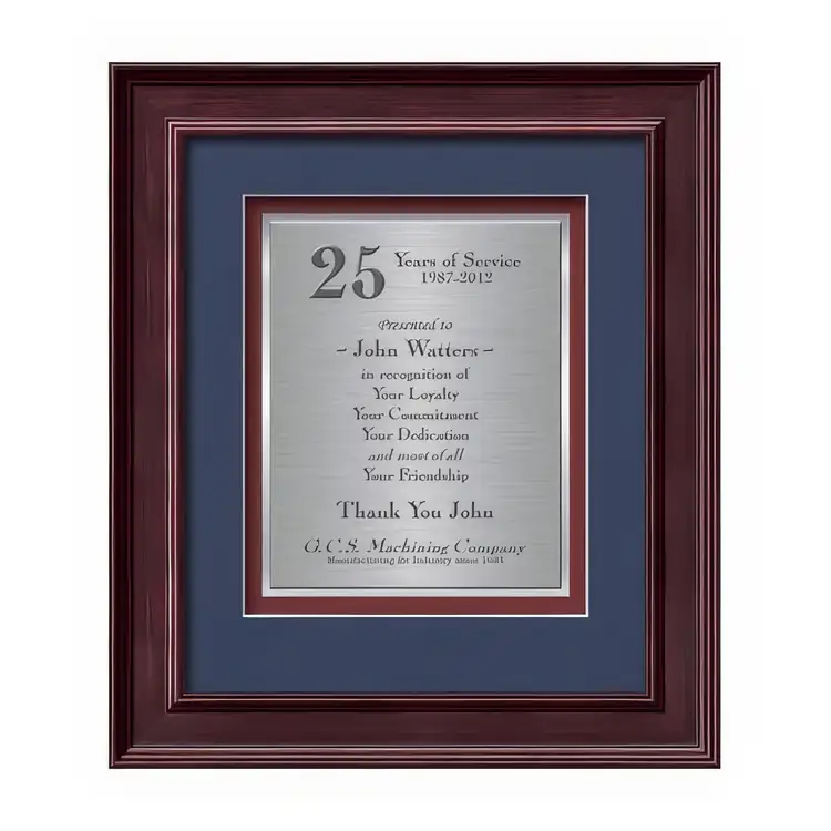 Waterleaf Calder TexEtch Framed Certificate #3