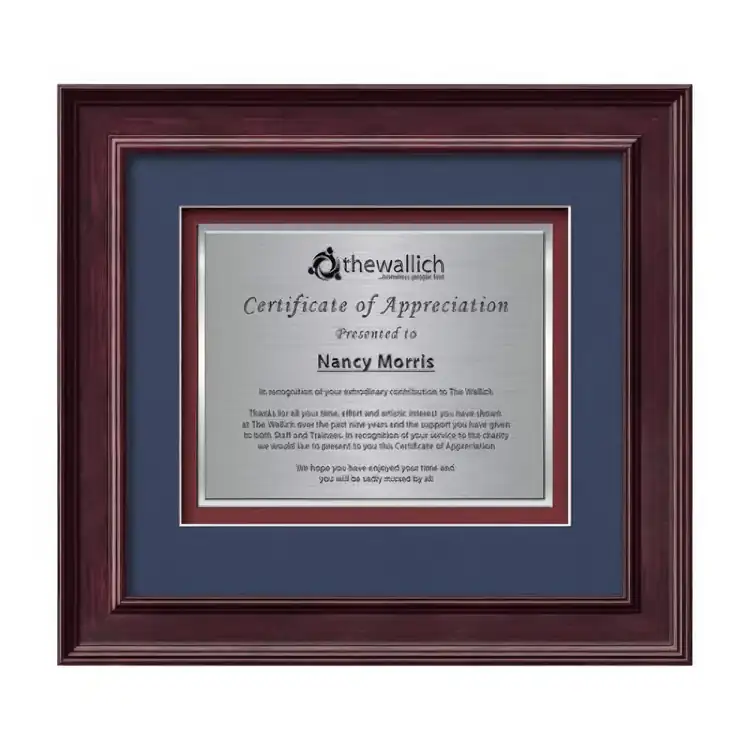 Waterleaf Calder TexEtch Framed Certificate #4