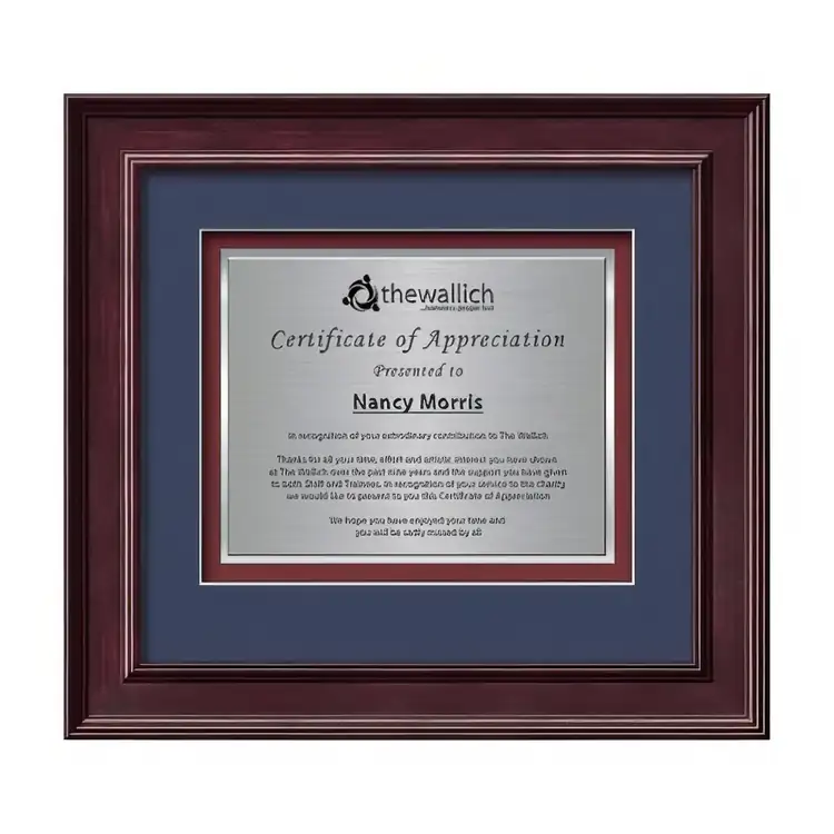 Waterleaf Calder TexEtch Framed Certificate #5