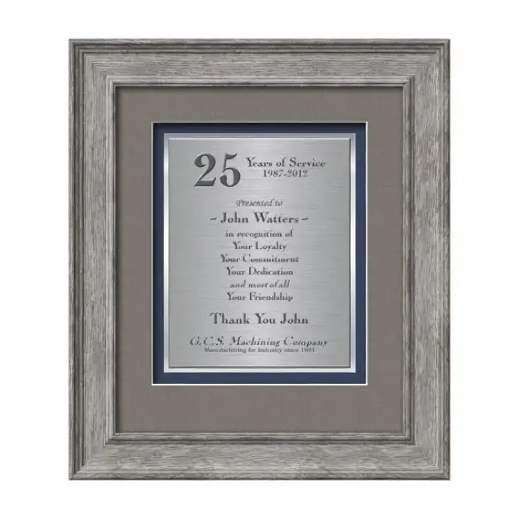 Waterleaf Calder TexEtch Framed Certificate #6