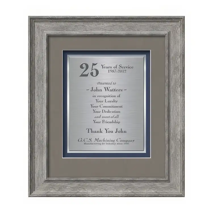 Waterleaf Calder TexEtch Framed Certificate #7