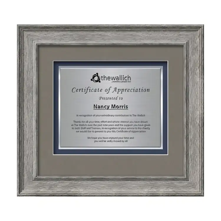 Waterleaf Calder TexEtch Framed Certificate #9