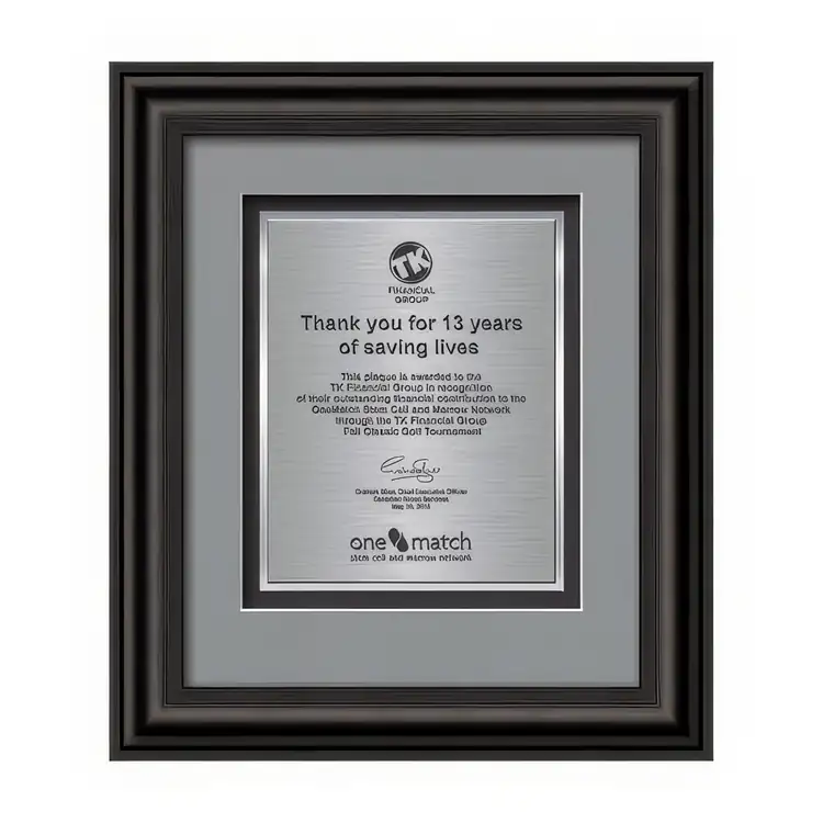 Waterleaf Cardoba TexEtch Framed Certificate #3