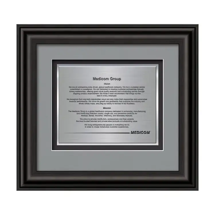 Waterleaf Cardoba TexEtch Framed Certificate #5