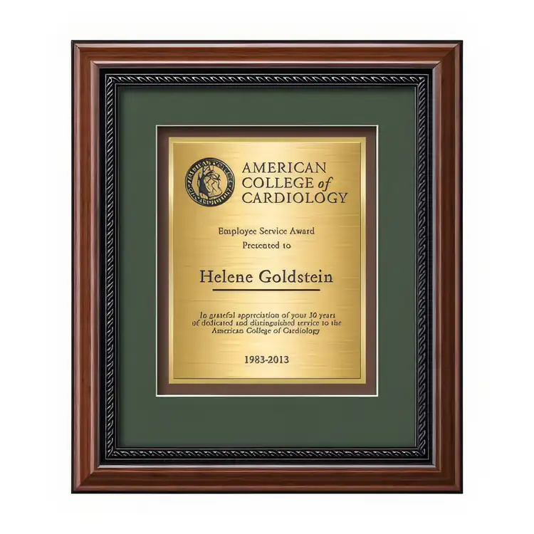 Waterleaf Deco TexEtch Framed Certificate #3