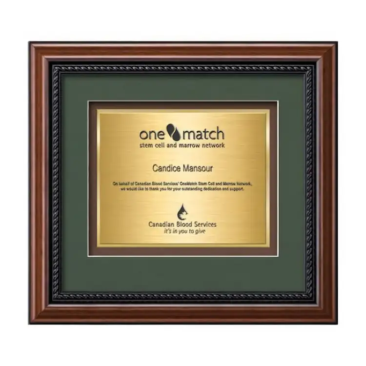 Waterleaf Deco TexEtch Framed Certificate #4