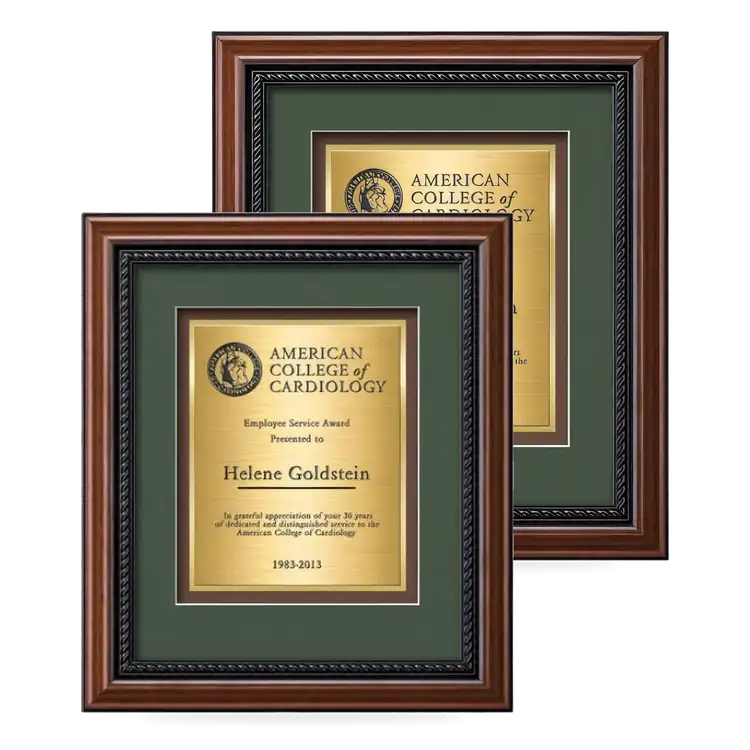 Waterleaf Deco TexEtch Framed Certificate