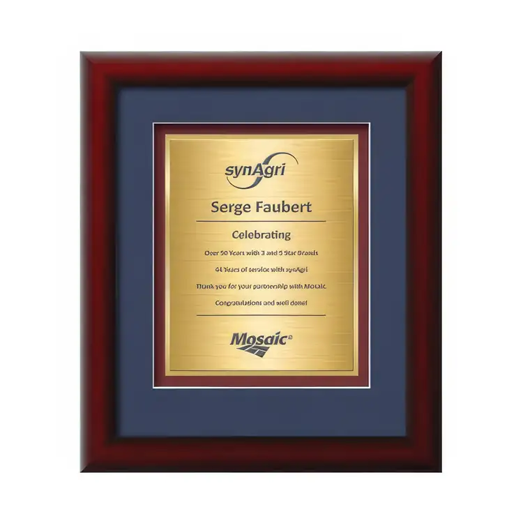 Waterleaf Eco TexEtch Framed Certificate #3