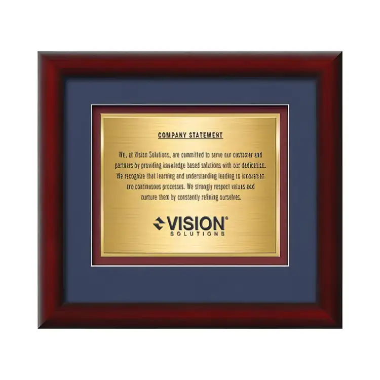 Waterleaf Eco TexEtch Framed Certificate #5
