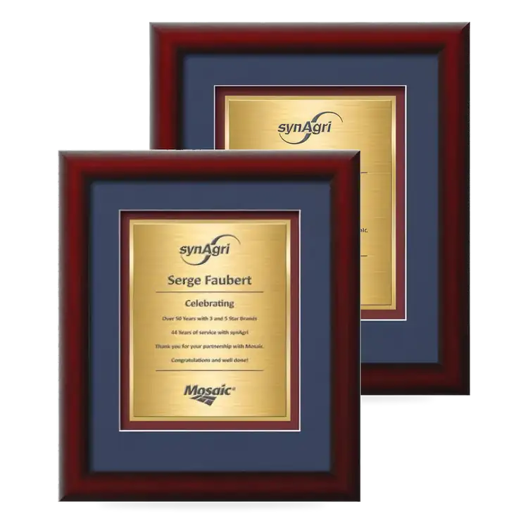 Waterleaf Eco TexEtch Framed Certificate