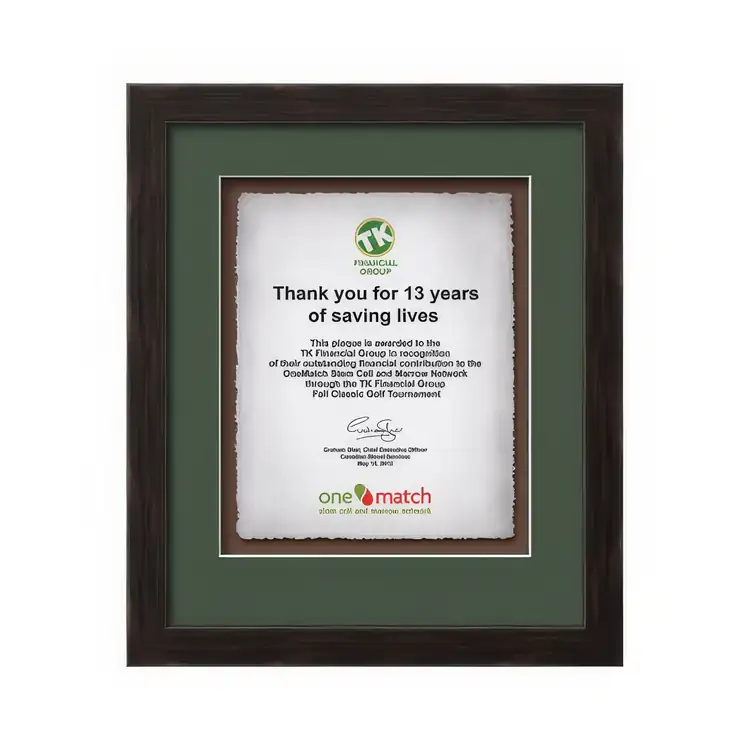 Waterleaf Eldridge Multicolor Framed Certificate #17