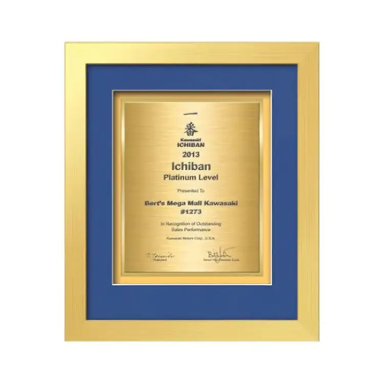 Waterleaf Eldridge TexEtch Framed Certificate #14