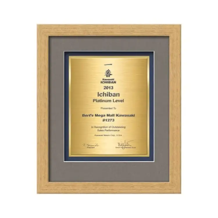 Waterleaf Eldridge TexEtch Framed Certificate #18