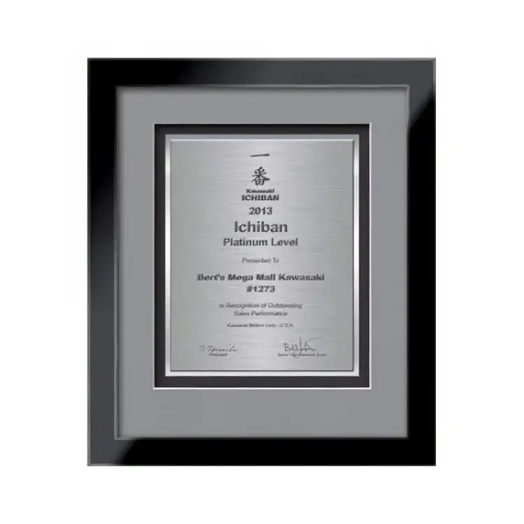 Waterleaf Eldridge TexEtch Framed Certificate #22