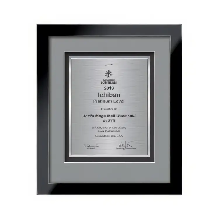 Waterleaf Eldridge TexEtch Framed Certificate #23