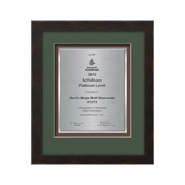 Waterleaf Eldridge TexEtch Framed Certificate #26
