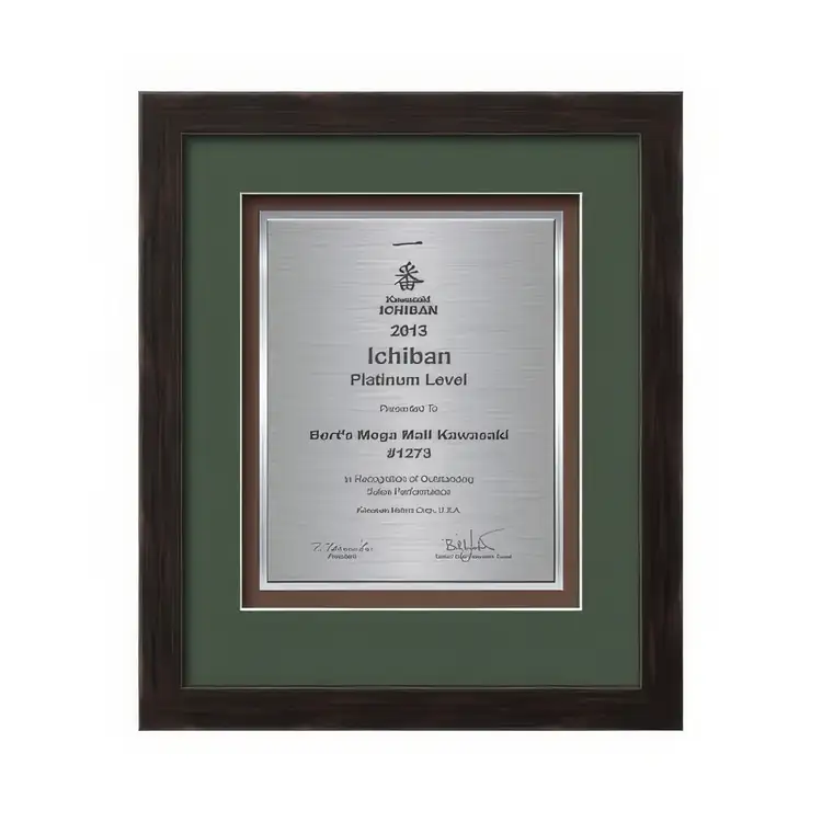 Waterleaf Eldridge TexEtch Framed Certificate #27
