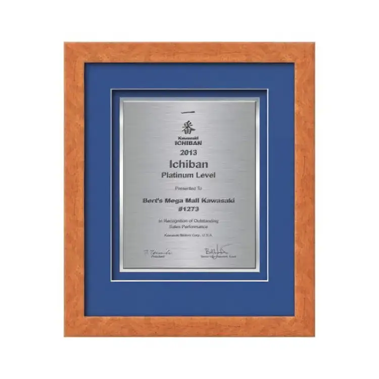 Waterleaf Eldridge TexEtch Framed Certificate #30