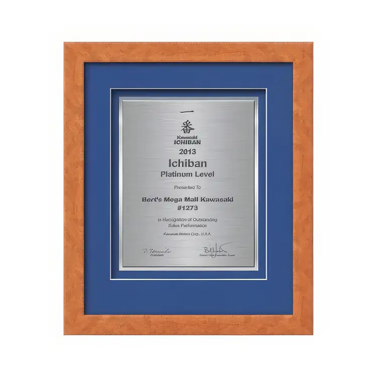 Waterleaf Eldridge TexEtch Framed Certificate #31