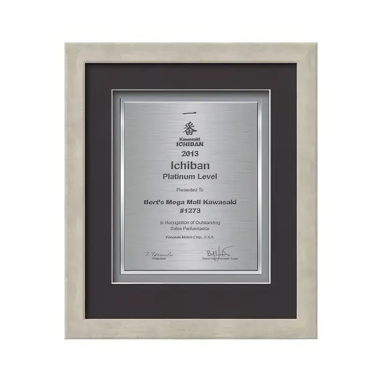 Waterleaf Eldridge TexEtch Framed Certificate #35