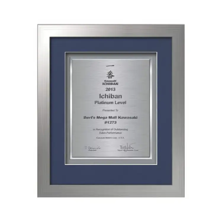 Waterleaf Eldridge TexEtch Framed Certificate #6