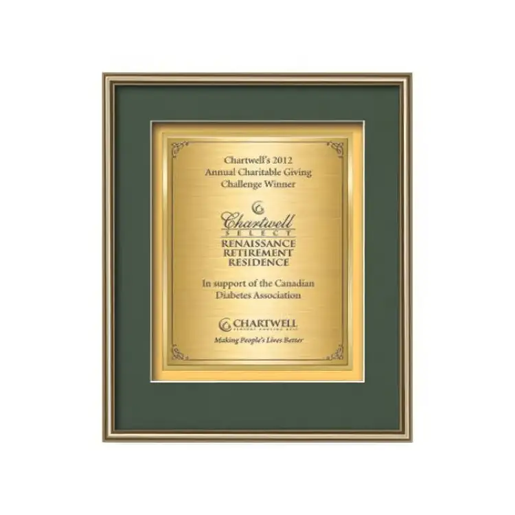 Waterleaf Fenestra TexEtch Framed Certificate #10