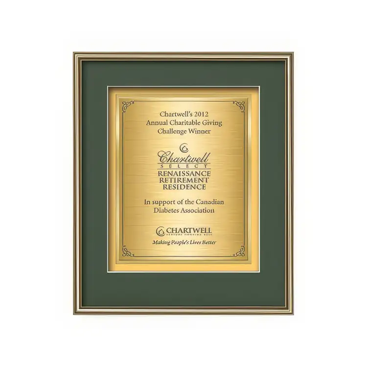 Waterleaf Fenestra TexEtch Framed Certificate #11