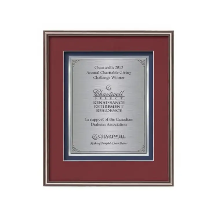 Waterleaf Fenestra TexEtch Framed Certificate #14