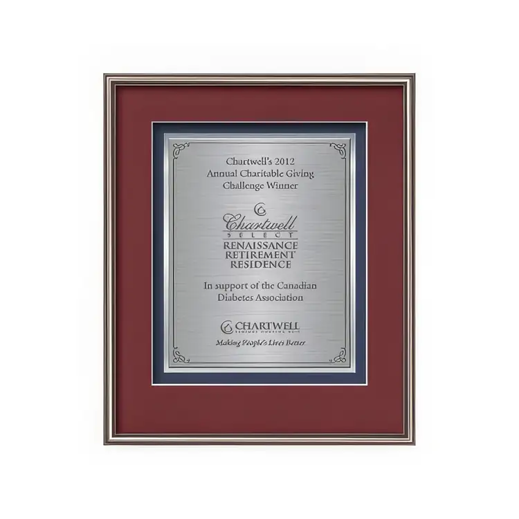 Waterleaf Fenestra TexEtch Framed Certificate #15