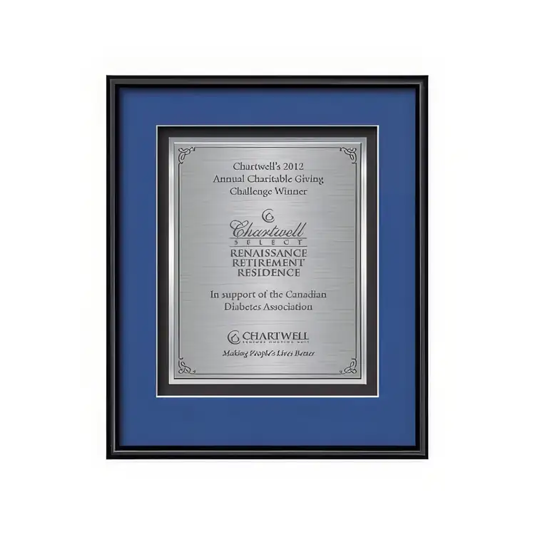 Waterleaf Fenestra TexEtch Framed Certificate #3