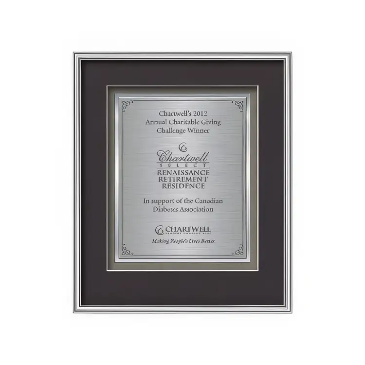 Waterleaf Fenestra TexEtch Framed Certificate #7