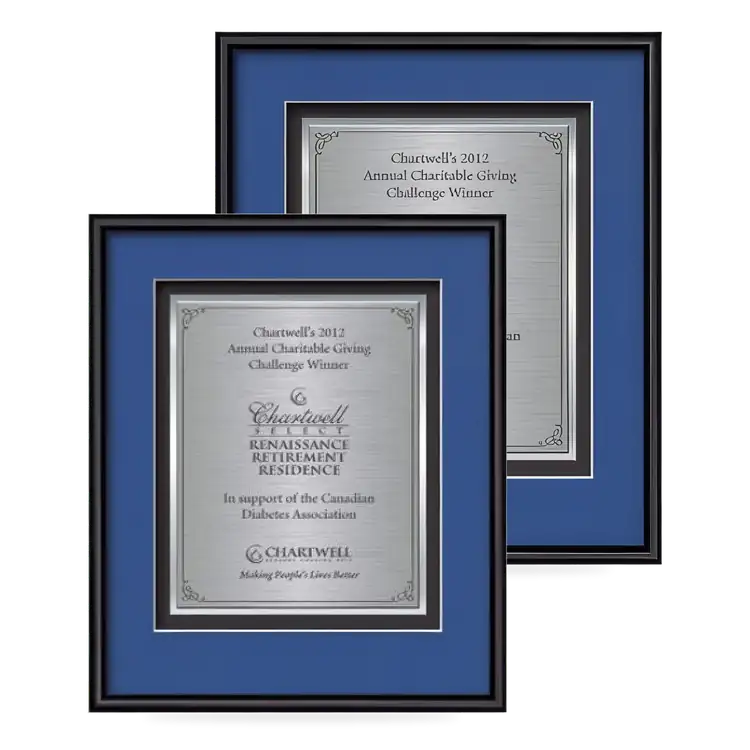 Waterleaf Fenestra TexEtch Framed Certificate