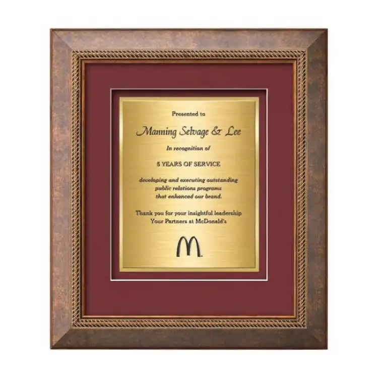 Waterleaf Lazio TexEtch Framed Certificate #2
