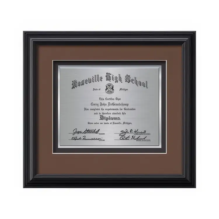 Waterleaf Monarch TexEtch Framed Certificate #5