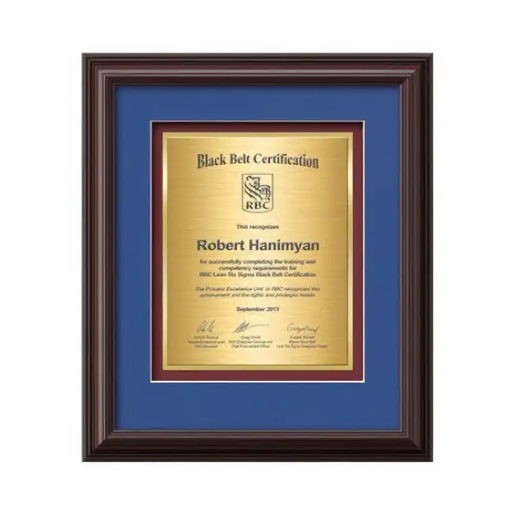 Waterleaf Monarch TexEtch Framed Certificate #6