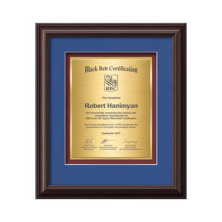 Waterleaf Monarch TexEtch Framed Certificate #7