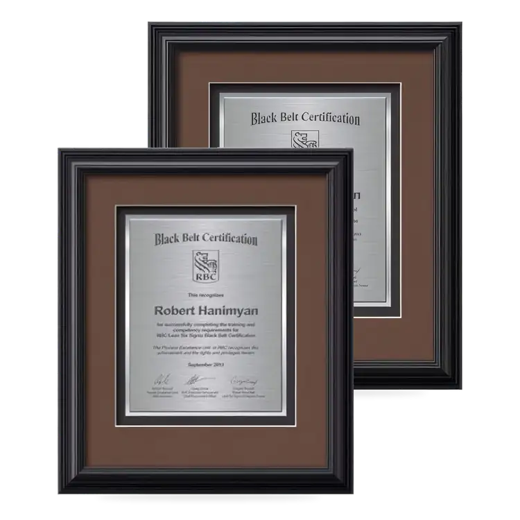 Waterleaf Monarch TexEtch Framed Certificate