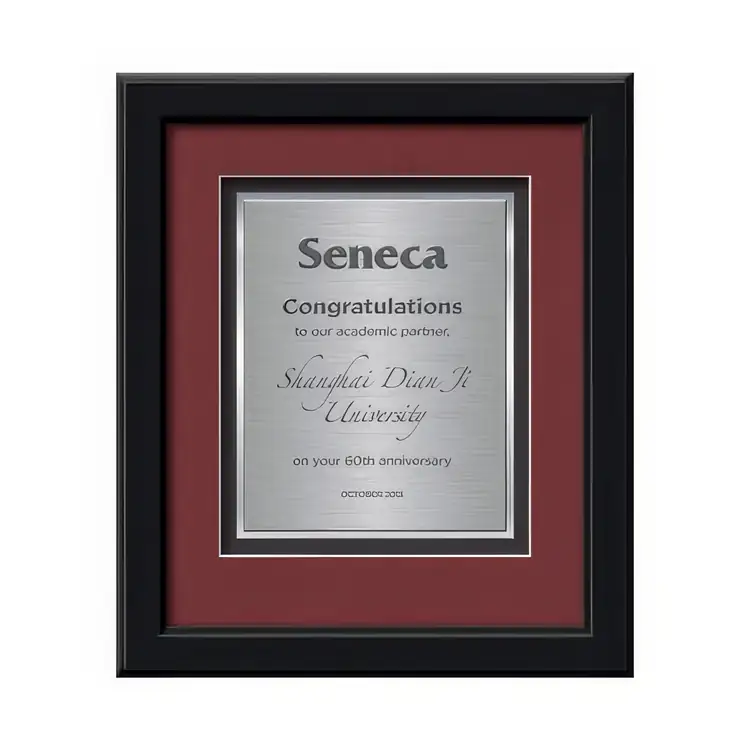 Waterleaf Myriad TexEtch Framed Certificate #3