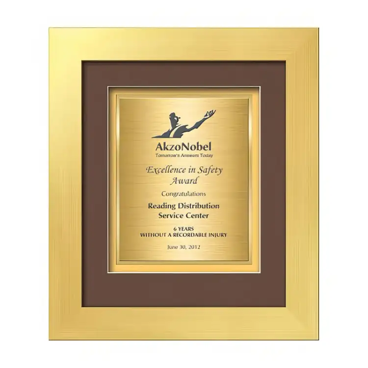 Waterleaf Premier TexEtch Framed Certificate #3