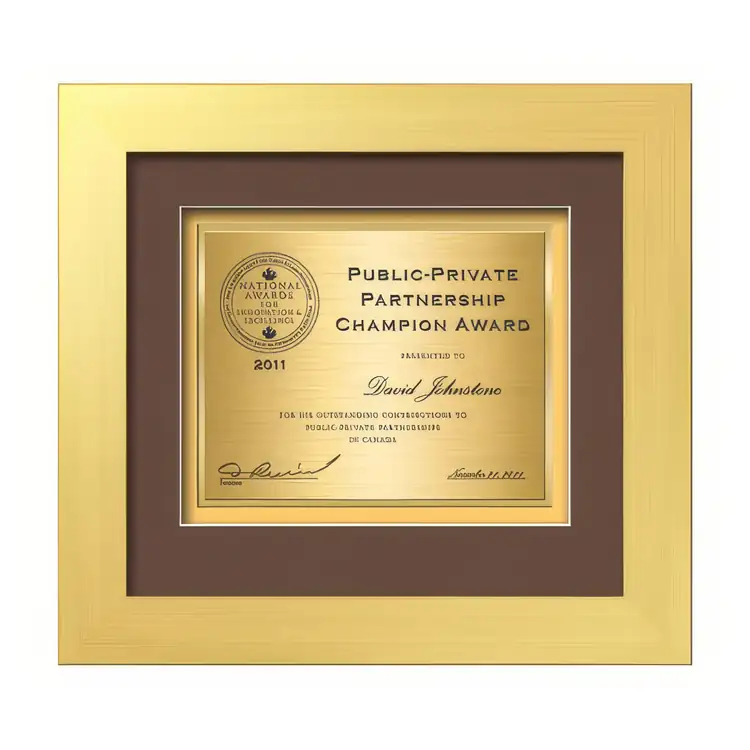 Waterleaf Premier TexEtch Framed Certificate #5