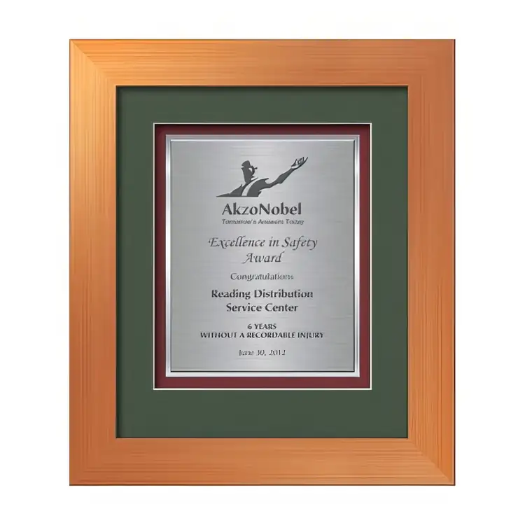 Waterleaf Premier TexEtch Framed Certificate #7