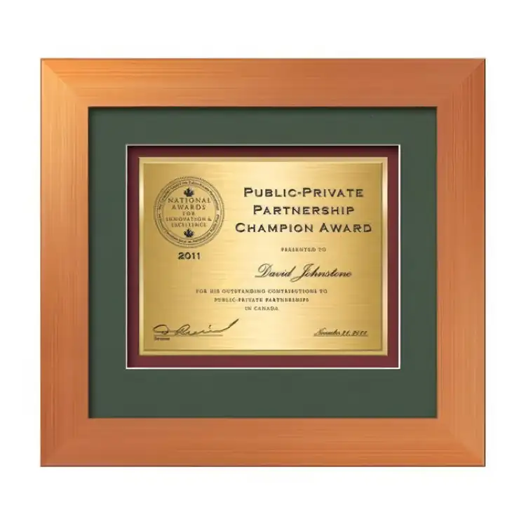 Waterleaf Premier TexEtch Framed Certificate #8