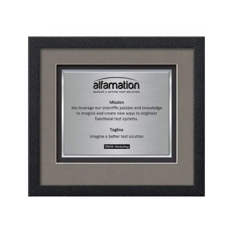 Certificat encadré Waterleaf Primrose TexEtch #12