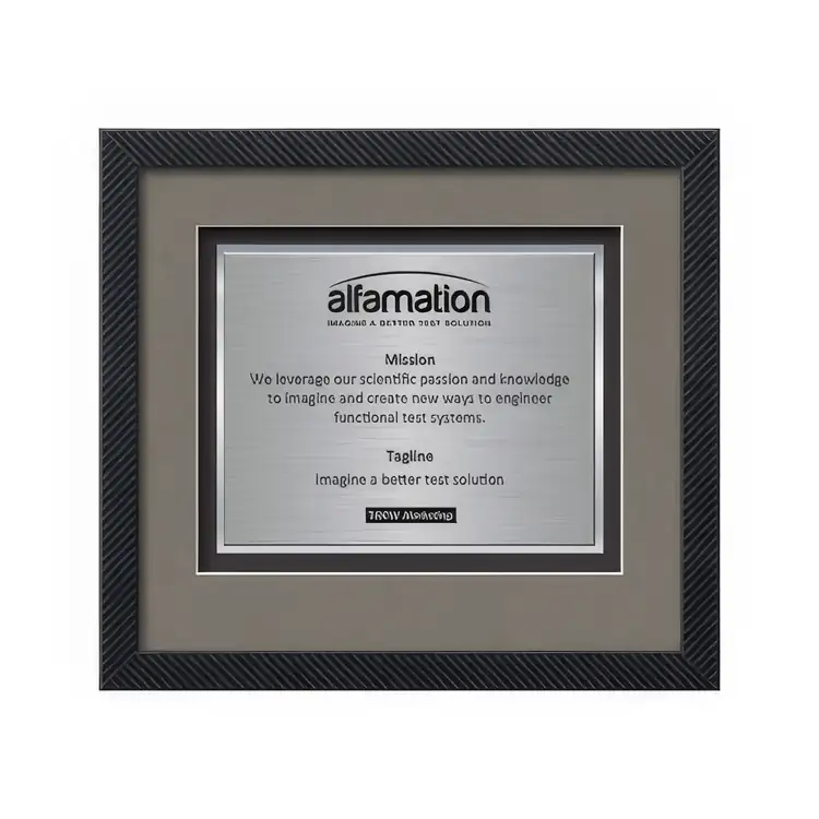 Certificat encadré Waterleaf Primrose TexEtch #13