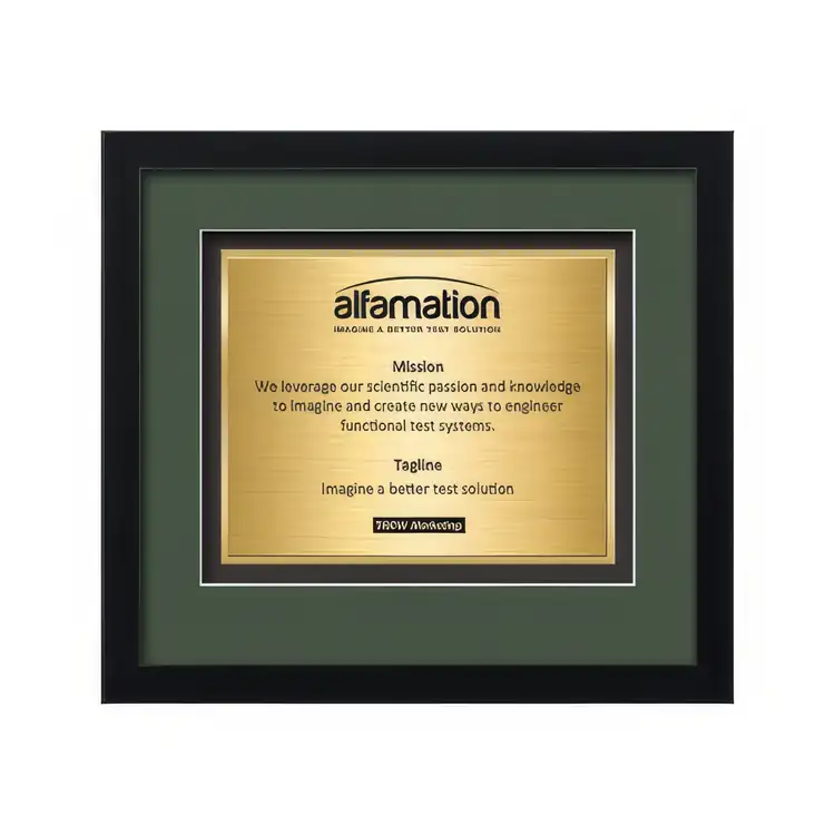 Certificat encadré Waterleaf Primrose TexEtch #5
