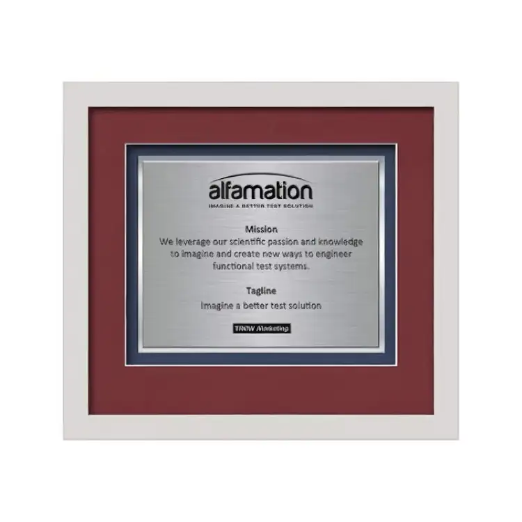 Certificat encadré Waterleaf Primrose TexEtch #8