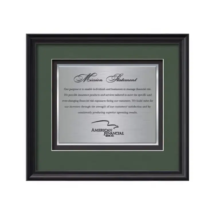 Certificat encadré Waterleaf Raven TexEtch #4