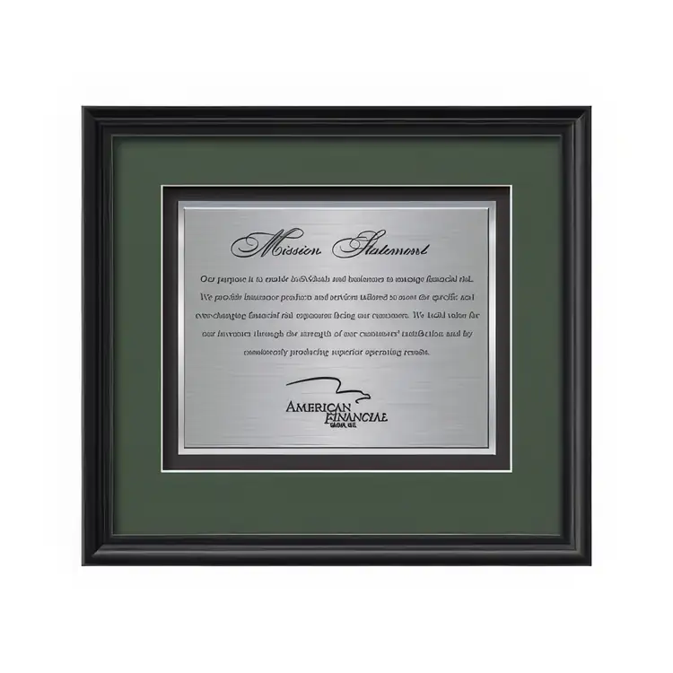 Certificat encadré Waterleaf Raven TexEtch #5