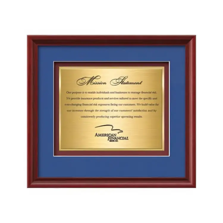 Certificat encadré Waterleaf Raven TexEtch #8