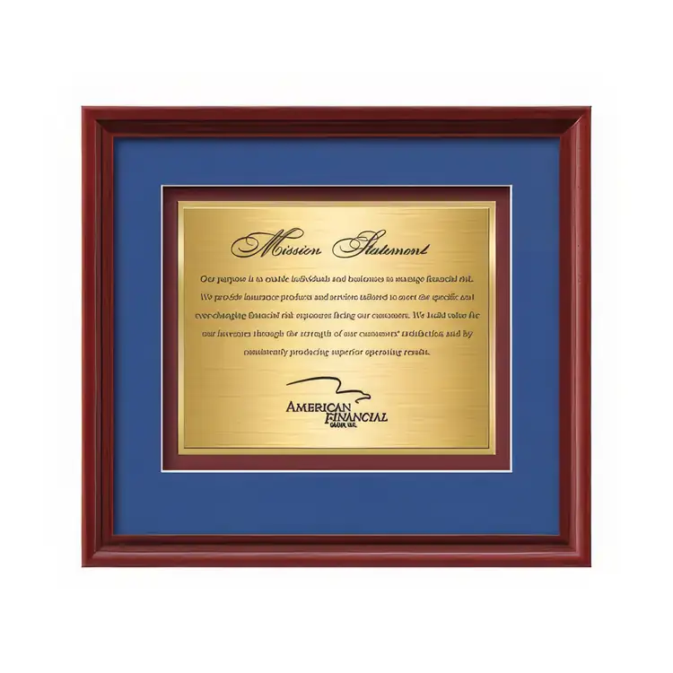 Certificat encadré Waterleaf Raven TexEtch #9
